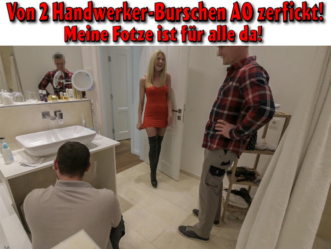 2 Schwänze zerficken die Spermaschlampe! AO 3-ER