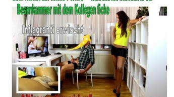 Chef wichst auf mein Porno, während ich nebenan nen Quickie schiebe. Doch dann…