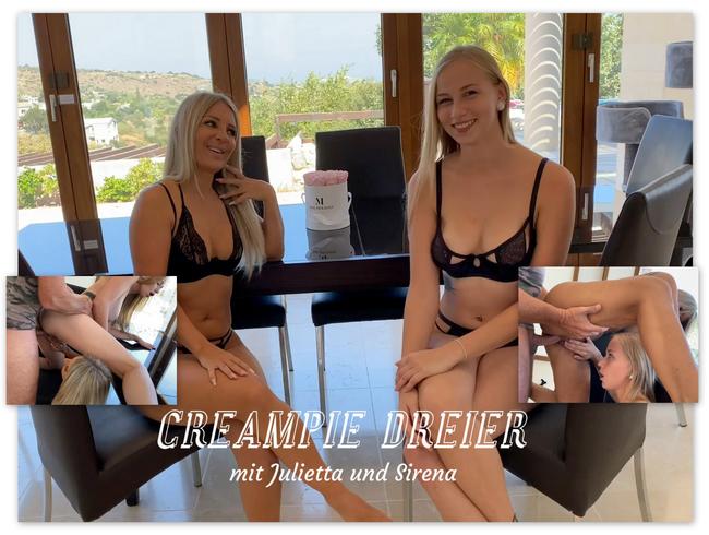 Creampie Dreier mit Julietta