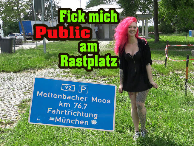 Fick mich ohne GUMMI Public am Rastplatz