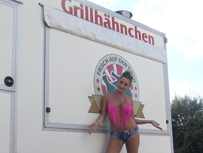 Geschwängert für ein Grillhähnchen