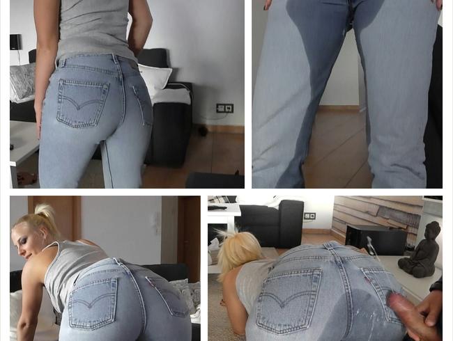 Jeans Piss in Levi´s  mit Cumshot