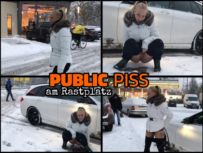 Mega Public PISS – Mitten auf dem Rastplatz abgepisst