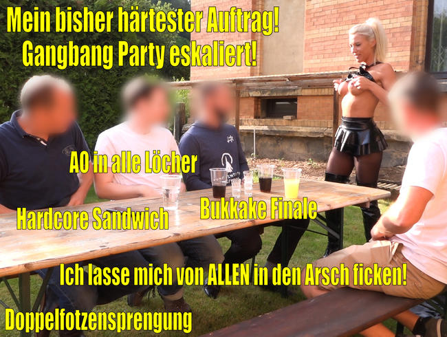 Mein bisher HÄRTESTER Auftrag | Gangbang Bukkake-Anal-Party eskaliert EXTREM!!!