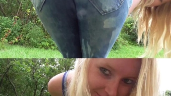 Outdoor Jeanspiss- Ich pinkel mich ein!