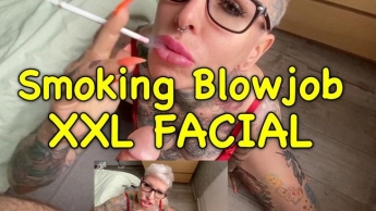 Smoking Blowjob mit XXL Facial