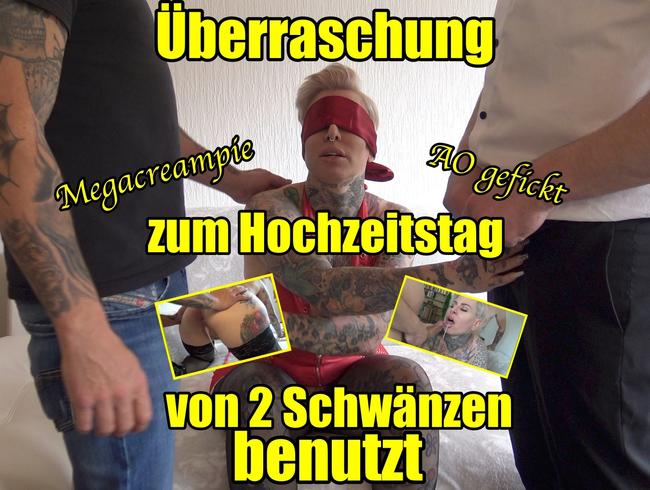 Überraschung zum Hochzeitstag! von 2 Schwänzen benutzt