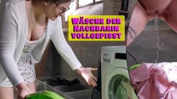 Wäsche der Nachbarin vollgepisst