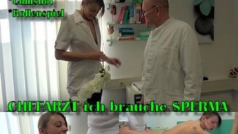 CHEFARZT ich brauche SPERMA I Gehaltserhöhung erfickt