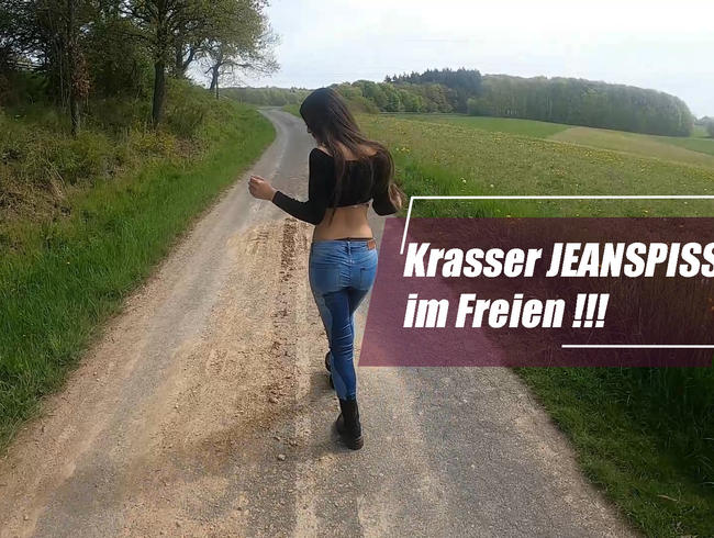 Krasser JEANSPISS im Freien