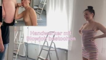 Handwerker mit Blowjob bestochen