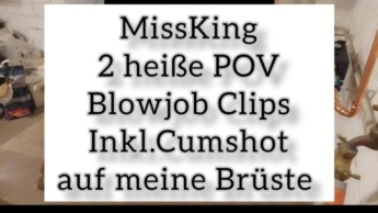 2 heiße POV Blowjob Clips mit Cumshot auf meine Brüste