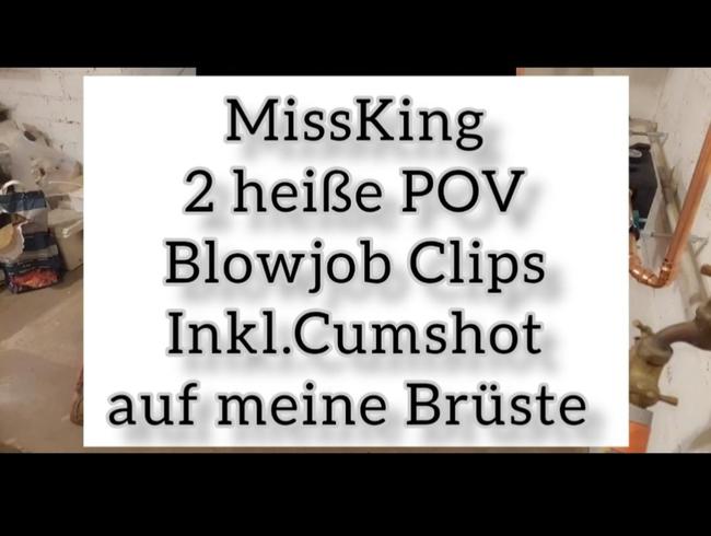 2 heiße POV Blowjob Clips mit Cumshot auf meine Brüste