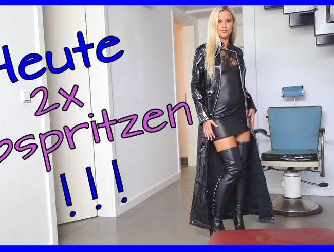 Heute 2x Abgespritzt im Lack & Leder Outfit !!!