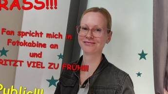 KRASS!!! PUBLIC!!! Fan spricht mich in Fotokabine an und spritzt viel zu früh!!!