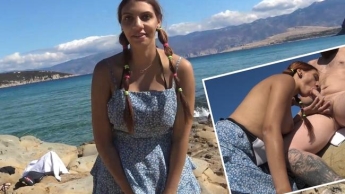 Mega dreist, mega Public. Strand- Blowjob im Urlaub