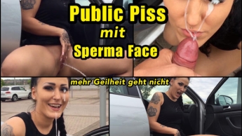 Public Piss mit Sperma Face