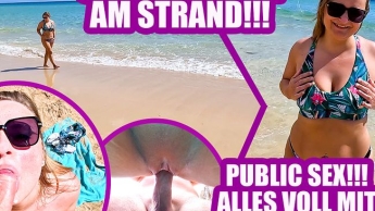 SPERMAFRESSE AM STRAND!!! PUBLIC SEX: Alles voll mit SAND und WICHSE?!