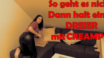 So geht es nicht! Dann halt einen 3er mit CREAMPIE!