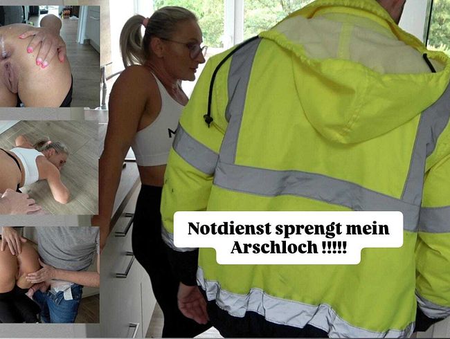 Arsch gesprengt!! Real Life … Rohrbruch Nothilfe stopft das leck….