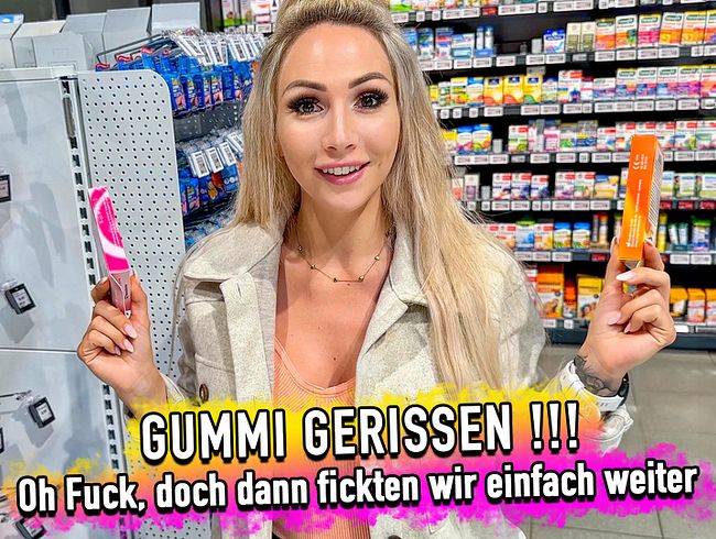 GUMMI GERISSEN – doch dann fickten wir einfach weiter !