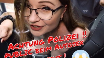 Achtung Polizei!! Public erwischt beim Auto Sex