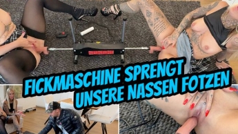 Krasser Double Orgasmus | FICKMASCHINE sprengt unsere Fotzen