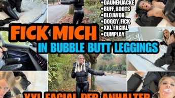 FICK MICH IN BUBBLE BUTT LEGGINGS | XXL Facial per Anhalter