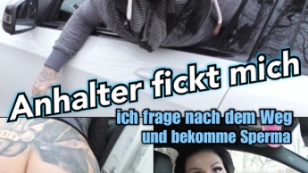 Anhalter fickt mich! Sperma statt Auskunft