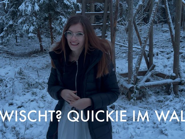 Fast erwischt? Schneller Quickie im Wald!