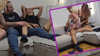 Filmabend Eskaliert Komplett! Pussy-two-Pussy statt kuscheln!