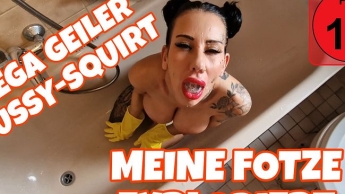 Mega geiler Pussy-Squirt, meine fotze explodiert