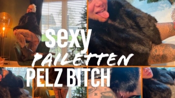 SEXY PAILETTEN PELZ BITCH