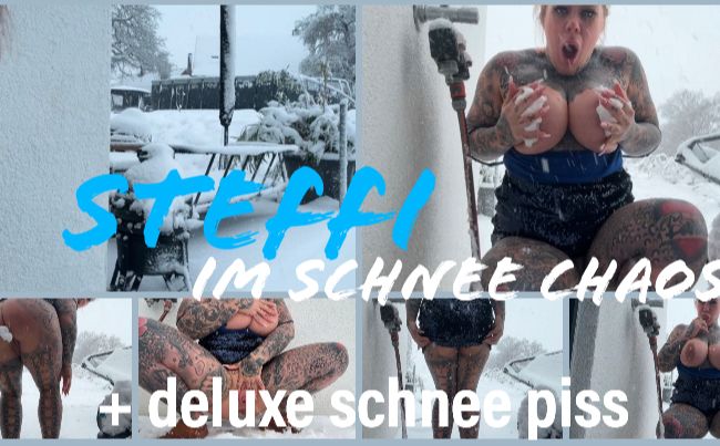 Steffi im Schnee Chaos + Deluxe piss im Schnee