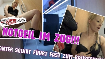 NOTGEIL IM ZUG! Riskanter Squirt führt fast zum Rausschmiss!