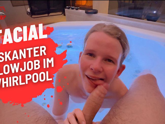 Riskanter geiler Blowjob im Spa! Facial voll in meine Fresse