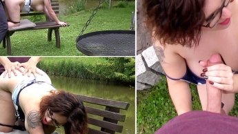 BBQ Bitch | Grillparty eskaliert, sie zeigt ihre RIESENTITTEN und wird AO besamt !!
