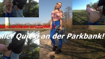 Beim wichsen erwischt! Schneller Quicki auf der Parkbank! ;)