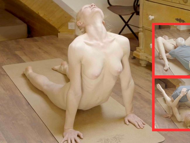 Phine beim Yoga überrascht, geleckt & gefickt